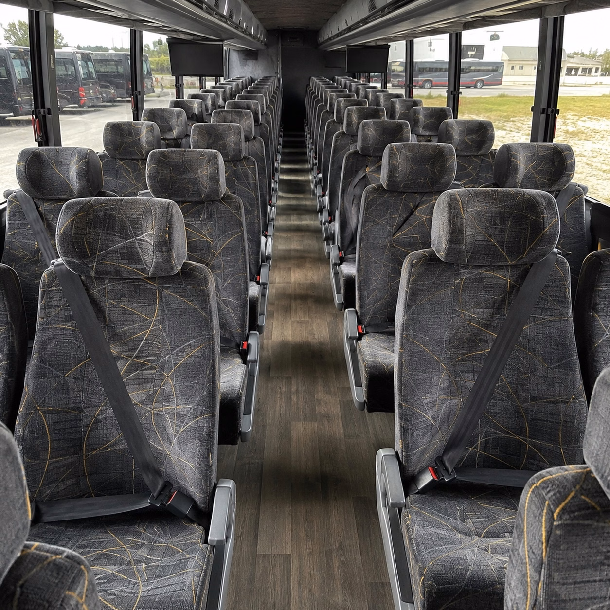 alhambra charter bus rental interior